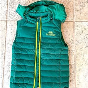 Green DeVoucoux down vest